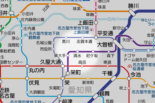清水(愛知県)の路線図
